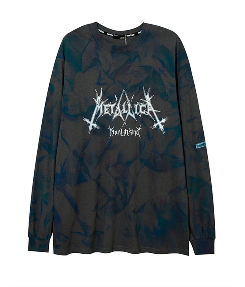 Cyberpunk Shirt – Rainbowtouches 2021 Drop Shoulder Oversize Top Hip Hop Tie D – Edgy Streetwear for All Genders
