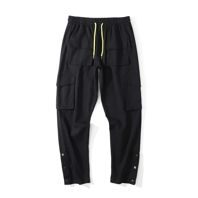 rainbowtouches new fashion classic brand mens cargo pants big pocket design trousers loose straight high street style overalls unique cargo style 3064