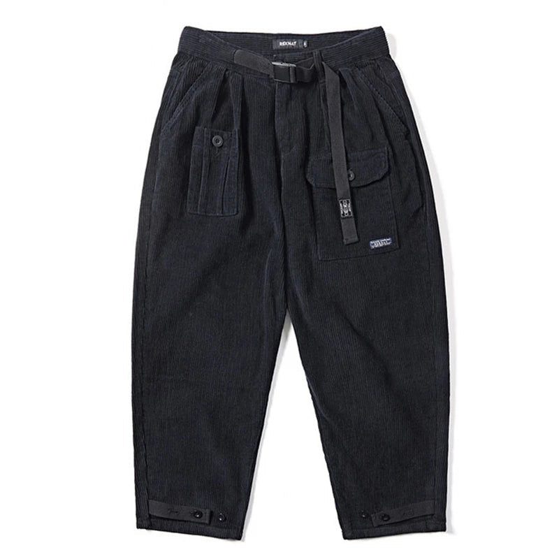 rainbowtouches fashion classic brand men wide legs casual pants corduroy overalls high street hip hop superior quality trousers unique default style 5127