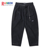 rainbowtouches fashion classic brand men wide legs casual pants corduroy overalls high street hip hop superior quality trousers unique default style 5127
