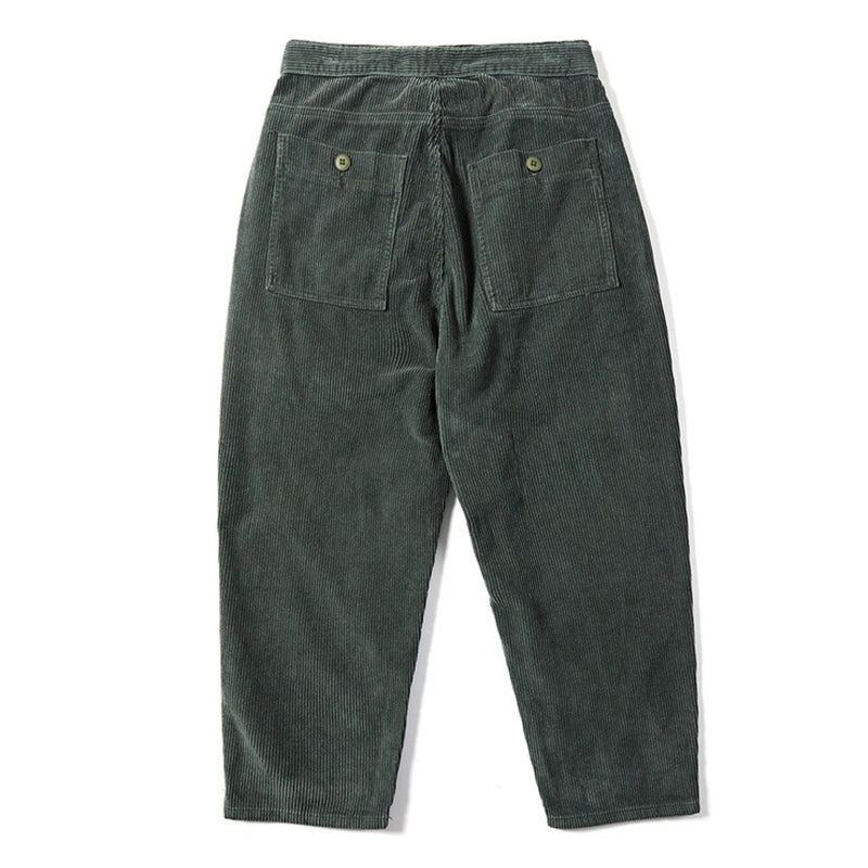 rainbowtouches fashion classic brand men wide legs casual pants corduroy overalls high street hip hop superior quality trousers clean everyday pants