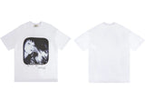Skatercore Graphic tee – Streetwear T Shirt Men Hip Hop Illusion Girl Letter Print T
