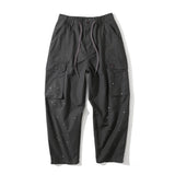 rainbowtouches fashion classic brand mens baggy cargo pants soild color trousers loose straight tooling style lace up overalls unique cargo style 1696