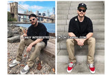 black khaki retro pants baggy high street mens joggers vintage straight trousers loose casual back pockets sweatpants for men unique joggers style 2849