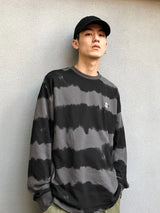 Gonthwid Harajuku Tie Dye Striped Pullover Sweatshirts Hoodies 2023 Me