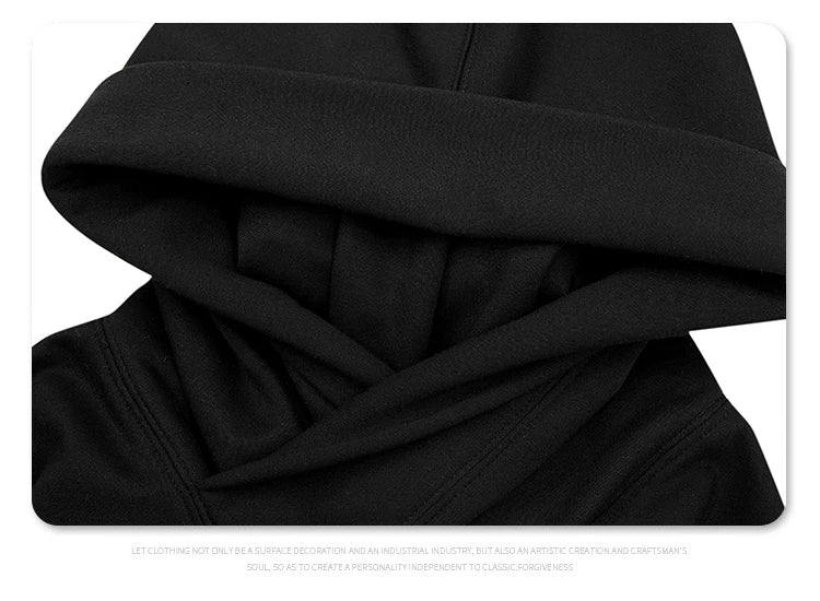 Autumn Winter High Collar Hoodie Loose Comfortable Mens Clothes Haraju