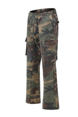 streetwear mens hip hop camouflage flare pants fashionable camo cargo pants male slim fit camouflage trousers women all match unique cargo style 5122