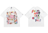 Grunge Vintage t-shirt – Men Oversize T Shirt Hip Hop Streetwear Painting Letter Hear