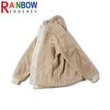 oversized fit featuring rainbowtouches cashmere jacket mens and womens fashion brand hip hop retro tooling outdoor jacket thickening unisex design – premium quality jacket for men