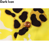 Dark Icon Yellow Leopard Hawaiian Shirt Men Vintage Street Polo Shirt Man Man Blouse