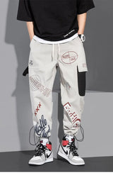 men pants spring and autumn cargo pants man fashion hip hop casual pants loose korean drawstring men joggers sweatpants unique joggers style 2470