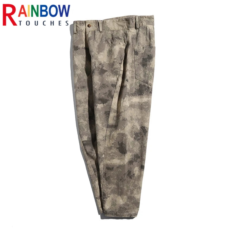 rainbowtouches 2022 tidal current brand mens pants high street fashion camouflage trousers loose tooling safari style overalls menswear bottoms