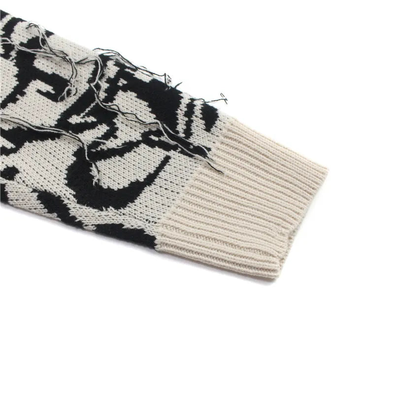 mens sweaters fashion hip hop tassel harajuku sweaters casual long sleeve o neck knitted sweater cotton pullover jumpers sweater streetwear fashion hoodie, aesthetic street look hoodie, trendy hip hop style outerwear