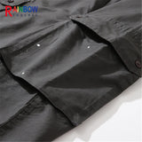 rainbowtouches fashion classic brand mens baggy cargo pants soild color trousers loose straight tooling style lace up overalls unique cargo style 1695