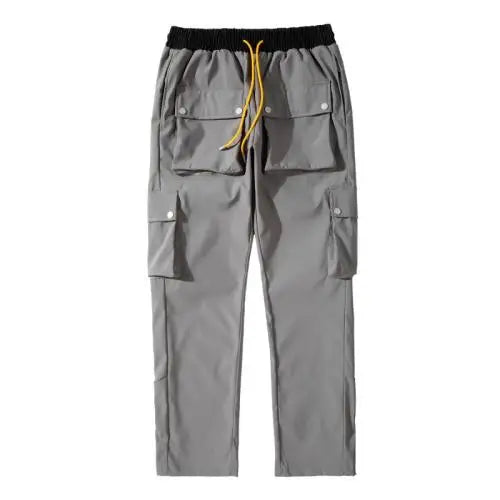 high street functional hip hop cargo pant harajuku fashionable multi pocket cargo trousers men women streetwear loose casual unique cargo style 5384