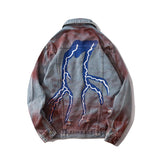 oversized fit featuring mens hip hop lightning denim jackets fashion graffiti ripped coats high street swag outerwears 2020 new spring streetwear jacket design – premium quality jacket for men