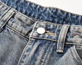 high street washed splash ink retro wide leg flared pants mens straight casual jeans for men harajuku loose denim trousers unique jeans style 4554