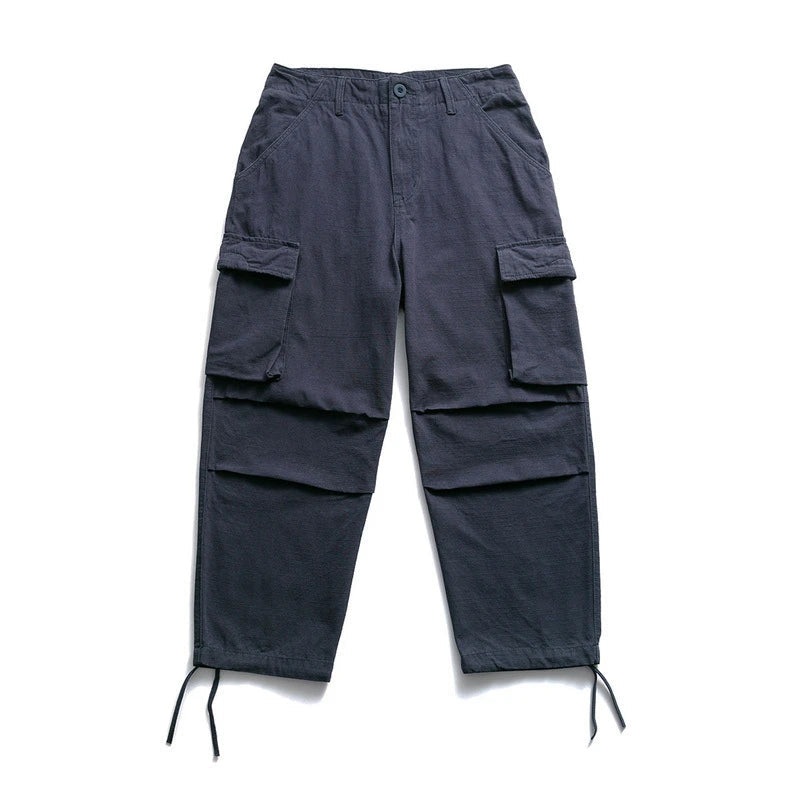 rainbowtouches fashion classic brand mens cargo pants big pocket tooling trousers loose high street style solid color overalls unique cargo style 4302