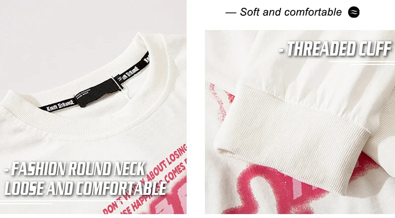 Cyberpunk Graphic Tee – Rainbowtouches 2021 Menswear Trend Long Sleeve Fall Shoulder – Modern Streetwear for Everyone