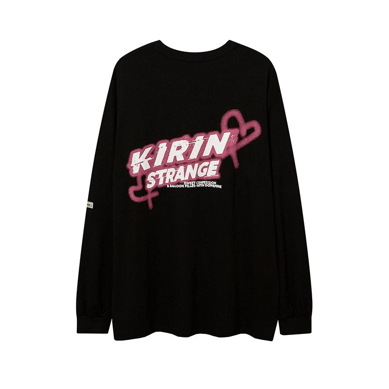 Cyberpunk Graphic Tee – Rainbowtouches 2021 Menswear Trend Long Sleeve Fall Shoulder – Modern Streetwear for Everyone