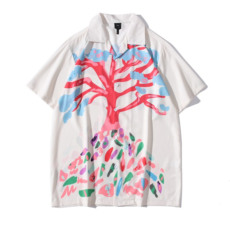 "Pink Tree" Unisex Men Women Streetwear Graphic Shirt Daulet Apparel