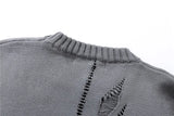 mens hip hop destroy ripped holes streetwear graffiti harajuku sweater vintage retro knitted sweater new casual cotton pullover unique limited edition hoodie, aesthetic street look hoodie, trendy hip hop style outerwear