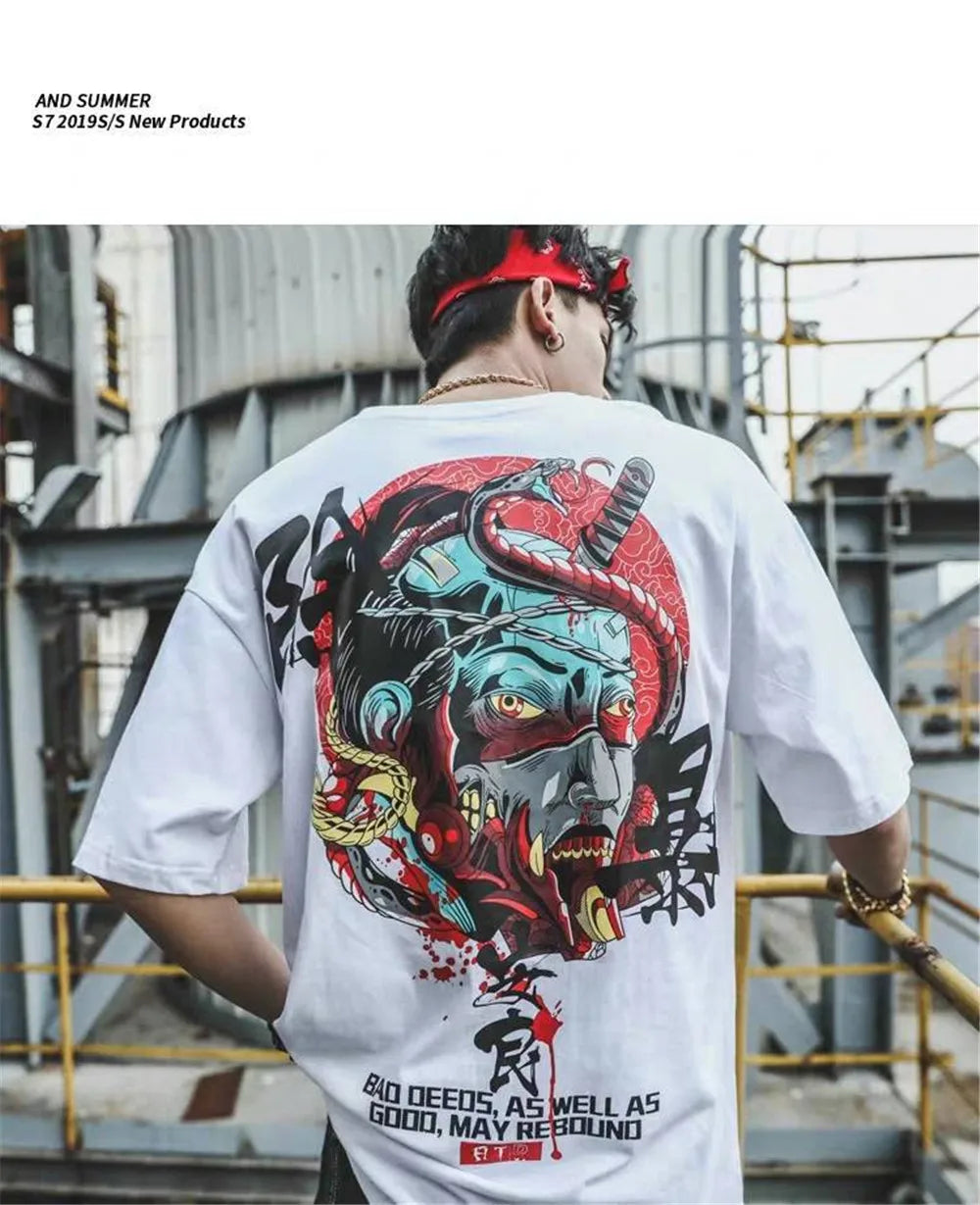 Cyberpunk Aesthetic print tee – 100 Cotton White Hip Hop T Shirt Short Sleeve T Shirt Fashio