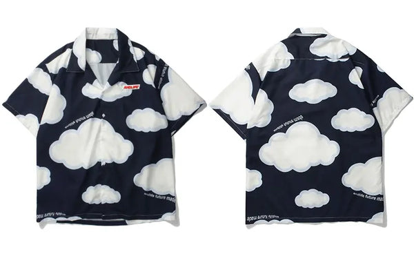 Skatercore Streetwear top – Gonthwid Shirt Harajuku Clouds Print Shirt Jackets Coats Str