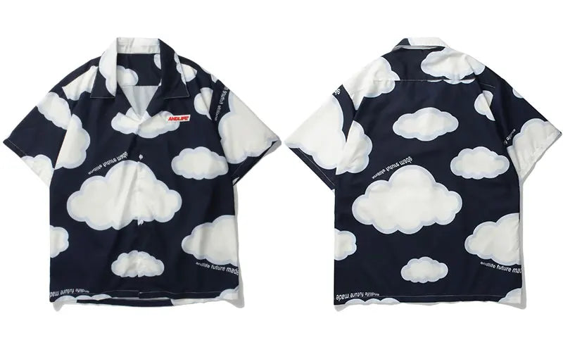 Skatercore Streetwear top – Gonthwid Shirt Harajuku Clouds Print Shirt Jackets Coats Str