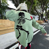 hip hop skull knitted oversized sweater men autumn winter o neck long sleeve pullover streetwear loose sweaters mens clothing unique limited edition hoodie, high quality cotton pullover, aesthetic street look hoodie