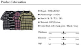 Y2k Vintage t-shirt – Aolamegs Men T Shirt Color Block Print 3 Color Optional Tee