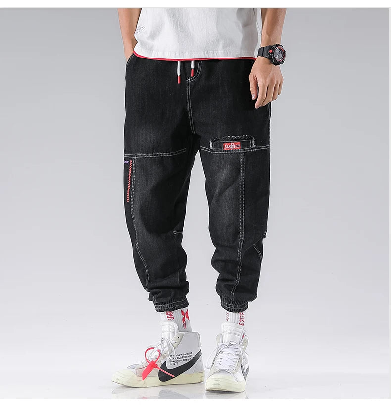 2023 new streetwear hip hop cargo pants mens jeans elastic harun joggers in autumn and spring men clothing unique joggers style 2761