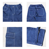 men jeans wide leg denim pants loose straight baggy mens jeans hip hop streetwear skateboard neutral denim trousers cargo jeans unique cargo style 2646