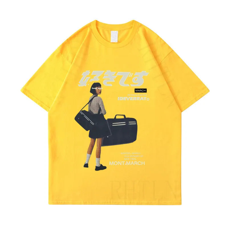 Anime Aesthetic Shirt – Hip Hop Streetwear Harajuku T Shirt Girl Japanese Kanji Prin – Edgy Streetwear for All Genders