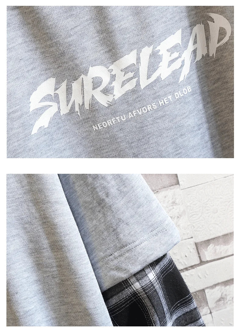 Black Patchwork Hoodies Autumn Spring Mens Sweatshirts Hiphop Punk Str