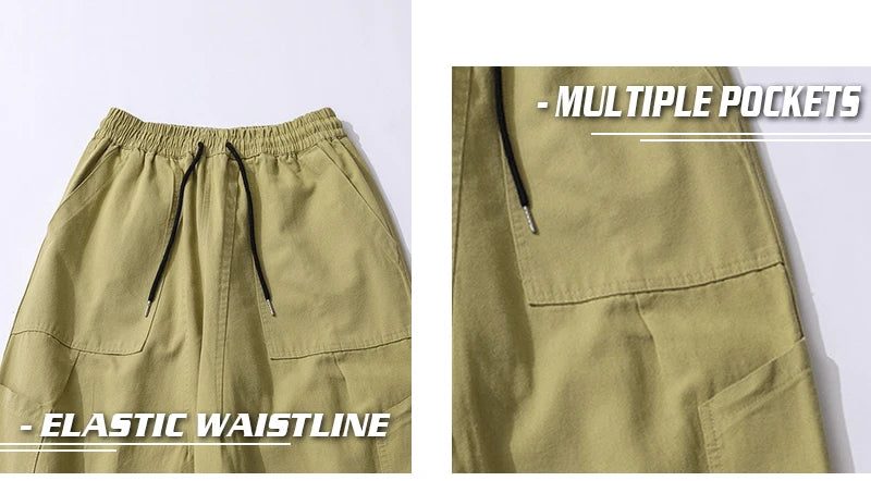 rainbowtouches new fashion brand mens pant solid color jogging high street loose straight leg tooling casual overalls trousers unique default style 3085