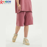 Rainbowtouches Summer Mens New Shorts Fringes Tassels Washing Casual High Street Solid Color Cotton Tidal Current Hawaii Boys