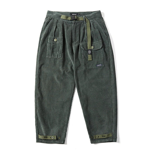 rainbowtouches fashion classic brand men wide legs casual pants corduroy overalls high street hip hop superior quality trousers menswear bottoms