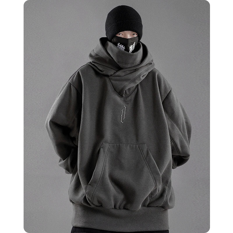Autumn Winter High Collar Hoodie Loose Comfortable Mens Clothes Haraju