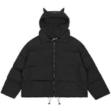 cyberpunk vintage anime featuring hip hop streetwear parka embroidered skull jacket harajuku little devil designer hood padded jacket coat winter outwear unisex