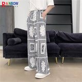 rainbowtouches fashional classic brand mens pants casual oversize trousers loose straight retro style superior quality overalls clean everyday pants