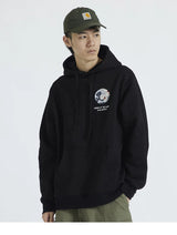 Embroidery Funny Cat Hoodies Sweatshirt Men Hip Hop Winter Fleece Pull