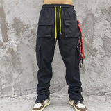 rainbowtouches new fashion classic brand mens cargo pants big pocket design trousers loose straight high street style overalls unique cargo style 3057