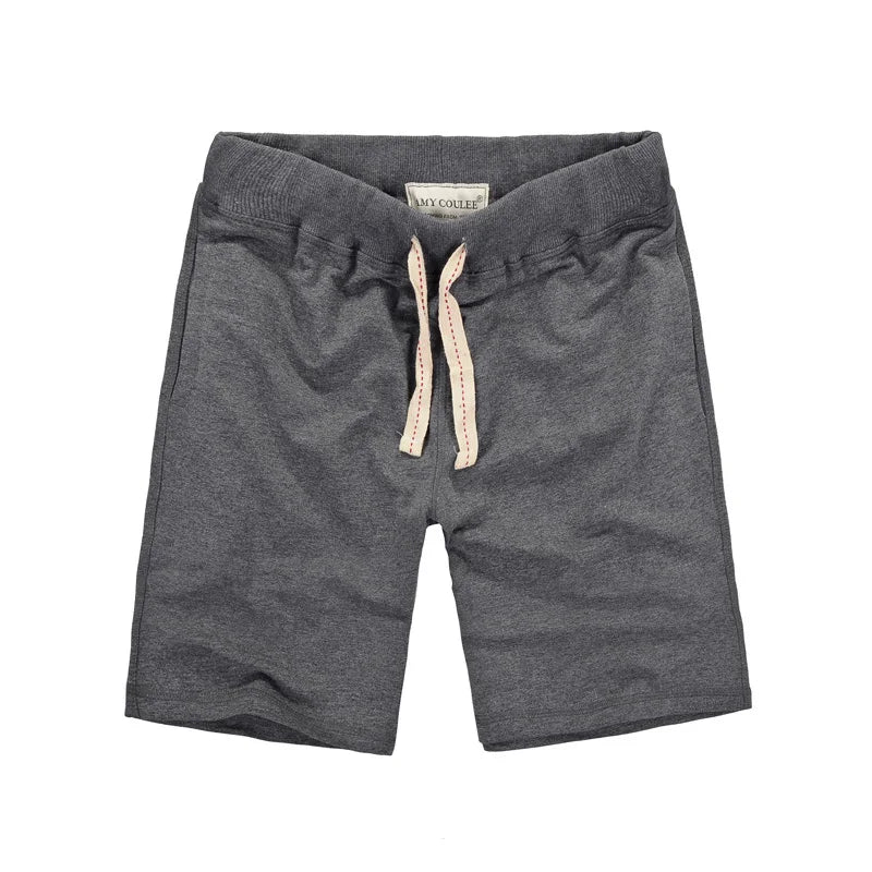 Gray Cotton Shorts Men Summer Sport Fitness Gym Workout Jogger Shorts with Pocket High Quality Plus Size Home Casual Sweatshorts
