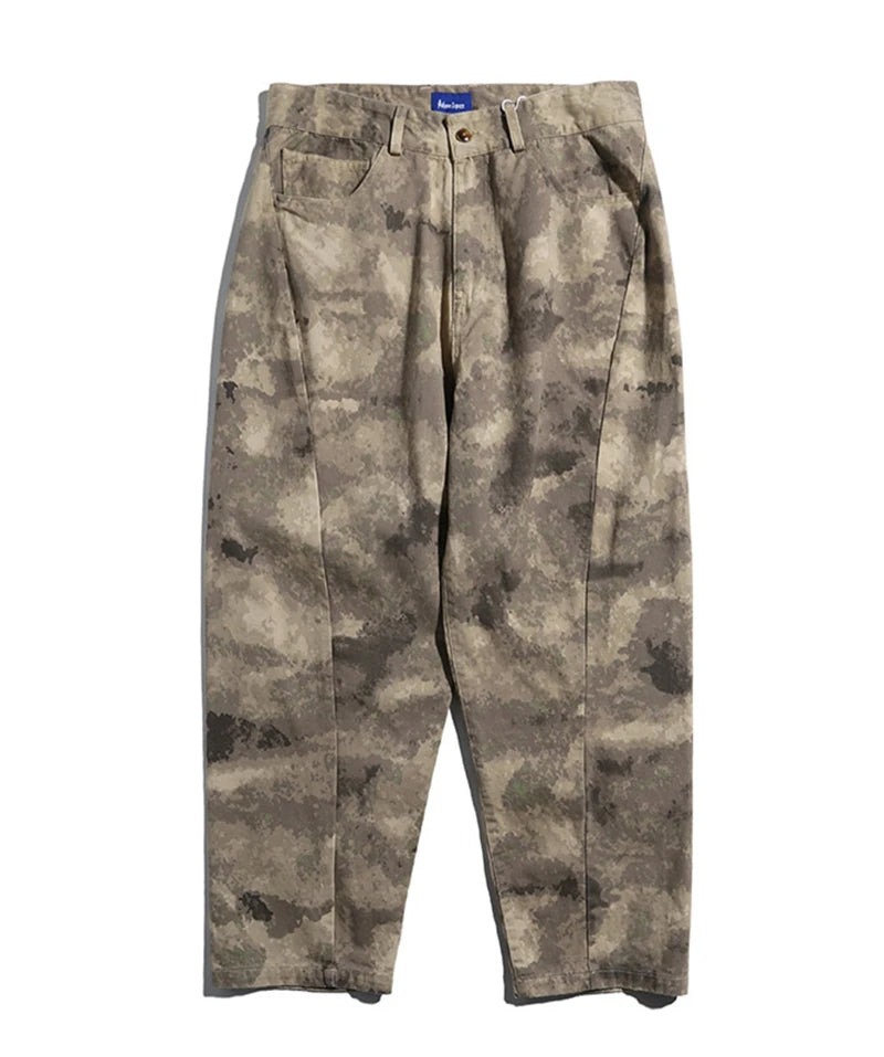 rainbowtouches 2022 tidal current brand mens pants high street fashion camouflage trousers loose tooling safari style overalls unique default style 5327