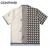 Vaporwave Vintage t-shirt – Gonthwid Hawaiian Beach Shirts Hip Hop Michelangelo David St