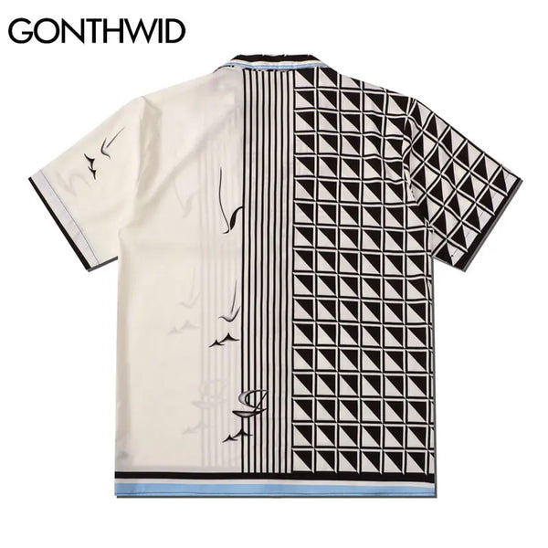 Vaporwave Vintage t-shirt – Gonthwid Hawaiian Beach Shirts Hip Hop Michelangelo David St
