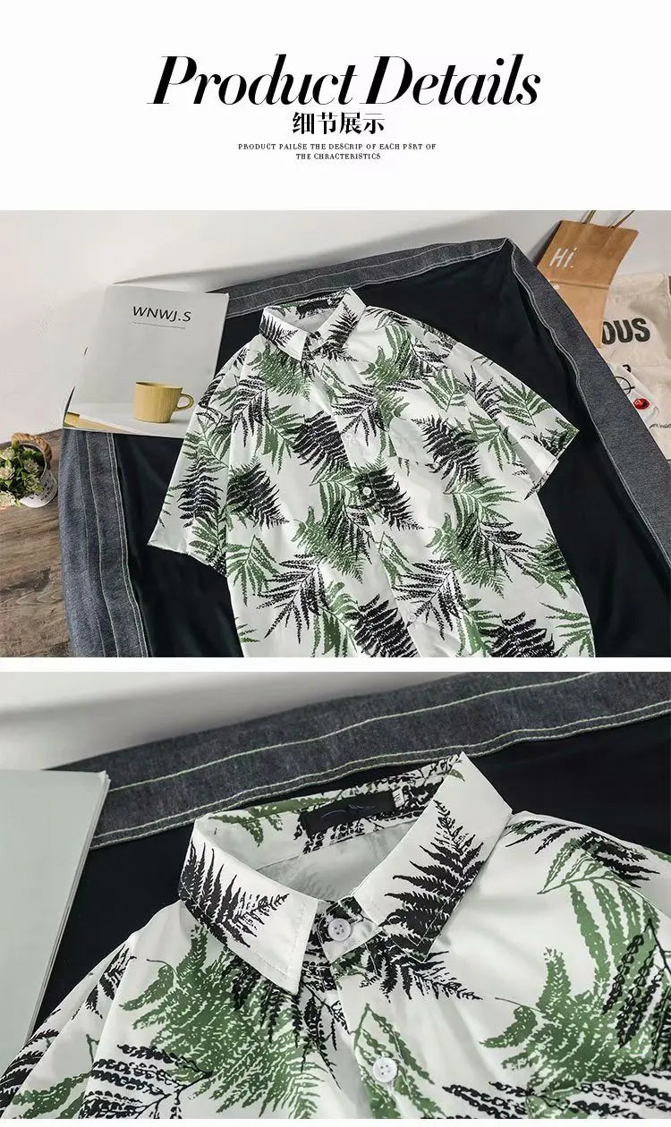 2020 Summer Men's shirts Fashion Hawaii Beach Short sleeve Tops Homme shirts Casual Harujuku Streetwear personality shirts men