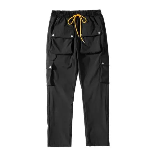 high street functional hip hop cargo pant harajuku fashionable multi pocket cargo trousers men women streetwear loose casual unique cargo style 5385