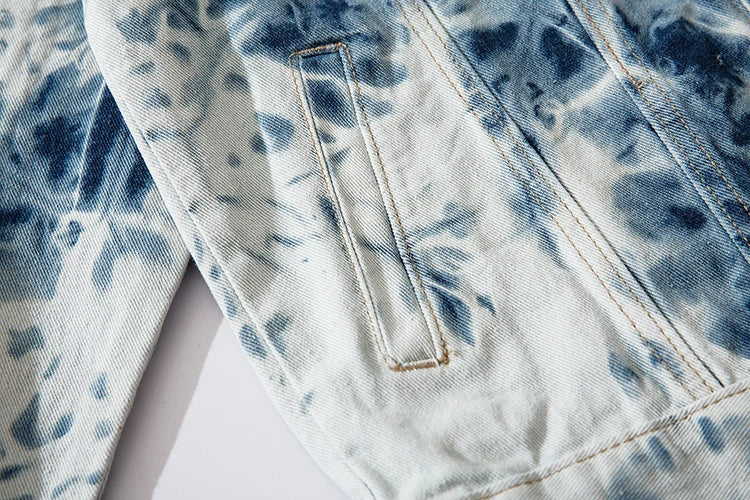 winter street style featuring fashion tie dyed jeans jackets coat men casual single breasted turn down collar denim streetwear new hip hop outerwear jacket design – premium quality jacket for men